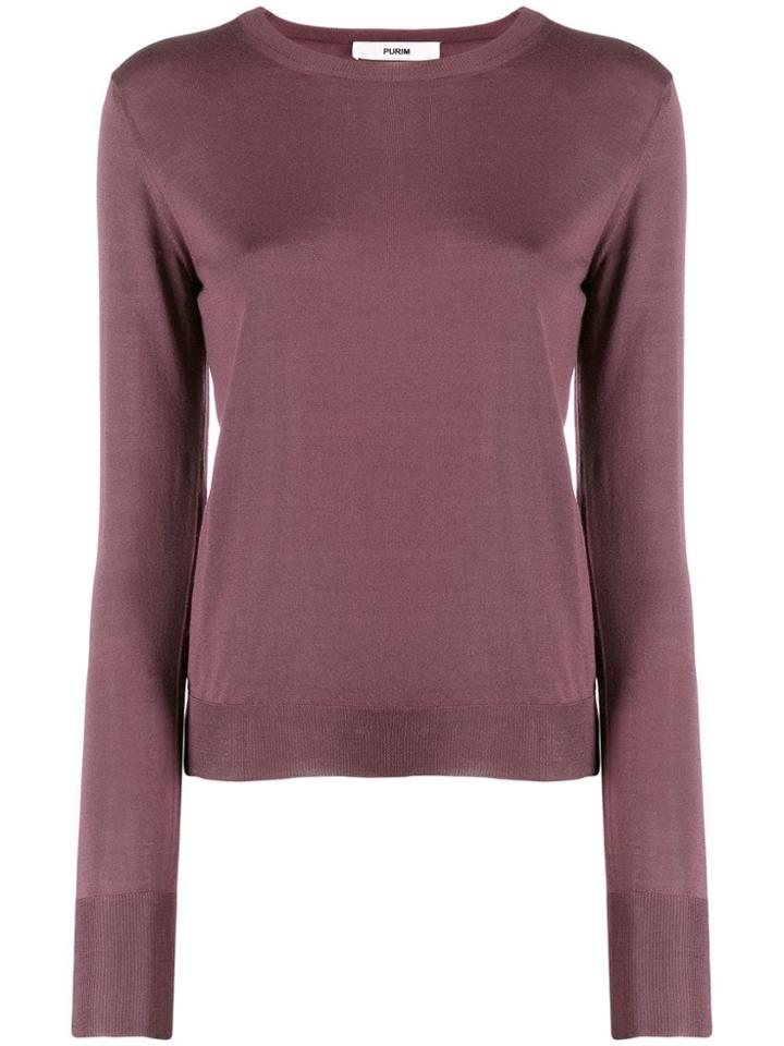 Roberto Collina Round Neck Sweater - Purple