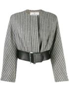 Valentino Pre-owned 1980's Belted Cropped Jacket - Grey