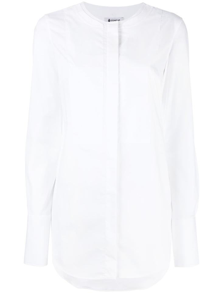Dondup Plain Shirt, Women's, Size: 40, White, Cotton/spandex/elastane