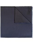 Giorgio Armani Woven Logo Scarf - Blue