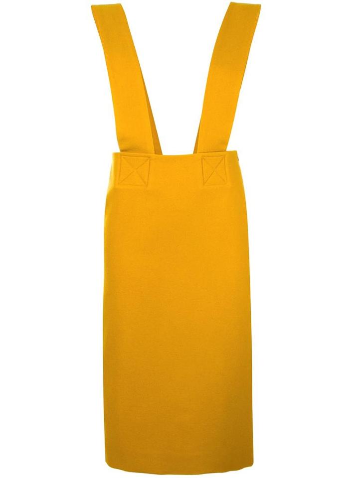 Each X Other Suspender Skirt, Women's, Size: Medium, Yellow/orange, Wool/acetate/viscose