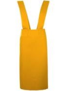 Each X Other Suspender Skirt, Women's, Size: Medium, Yellow/orange, Wool/acetate/viscose