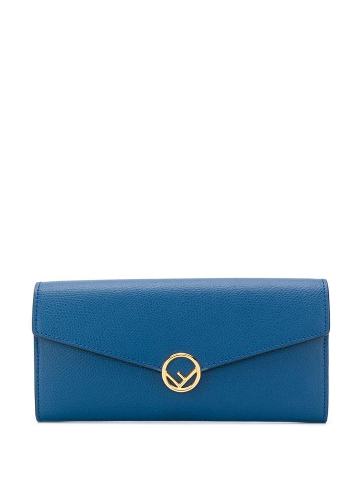 Fendi Logo Wallet - Blue
