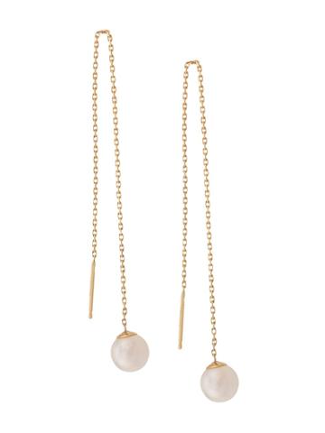 Redline 14kt Yellow Gold Sensuelle Akoya Pearl Chain Earrings