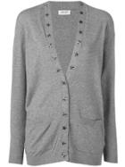 Liu Jo Star-stud Fitted Cardigan - Grey