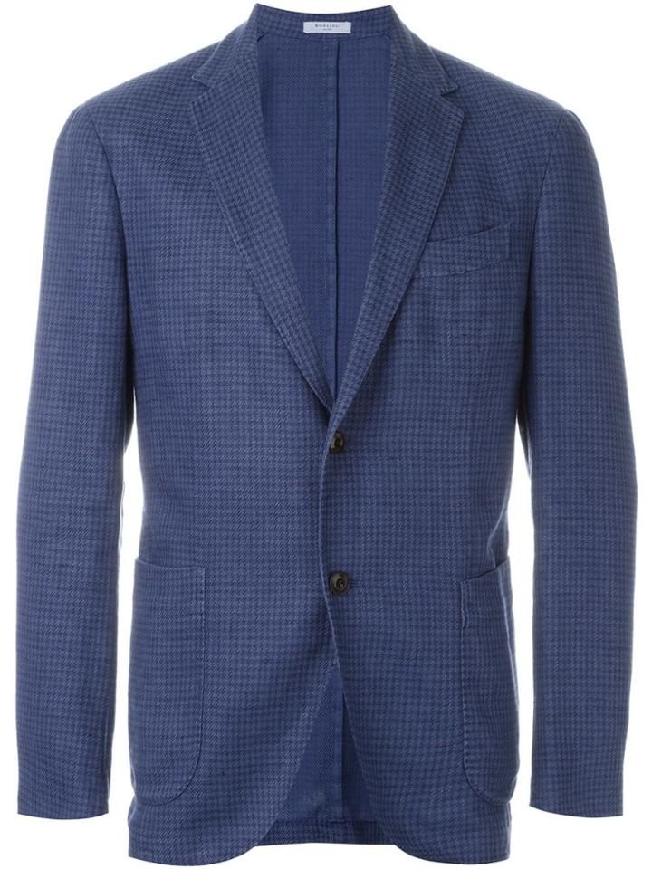Boglioli Single Breasted Fitted Blazer - Blue