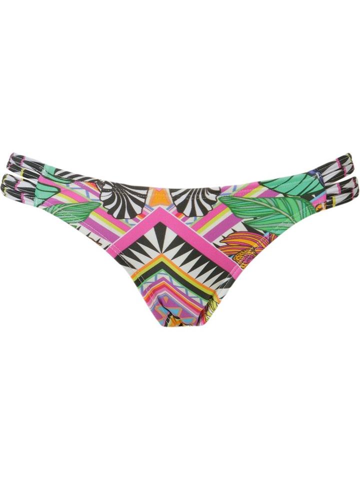 Blue Man Print Mix Bikini Bottom, Women's, Size: G, Polyamide/spandex/elastane