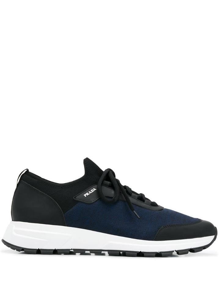 Prada Round Toe Sneakers - Blue