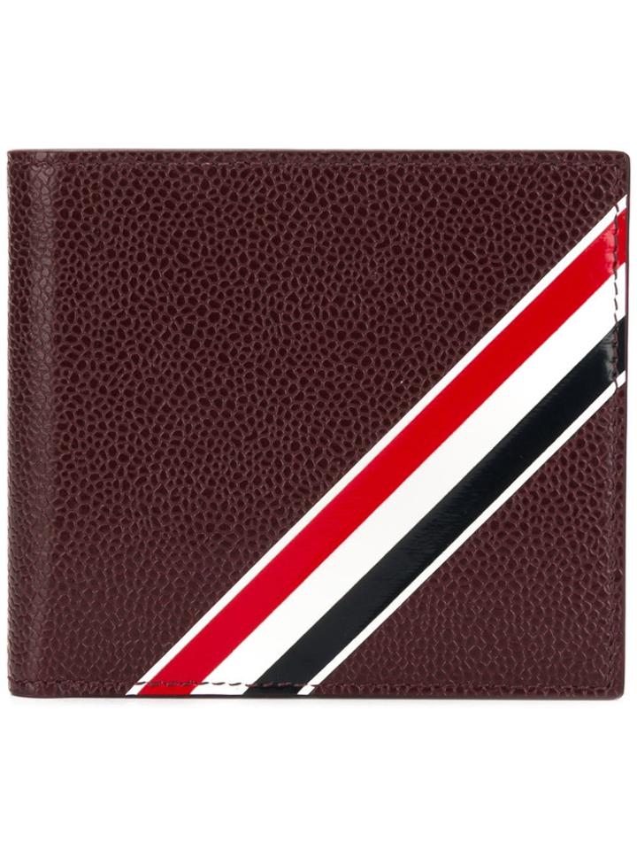 Thom Browne Bifold Leather Wallet - Red