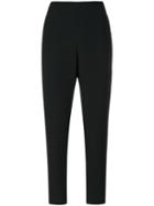 Giorgio Armani - Slim Fit Pants - Women - Silk - 46, Black, Silk