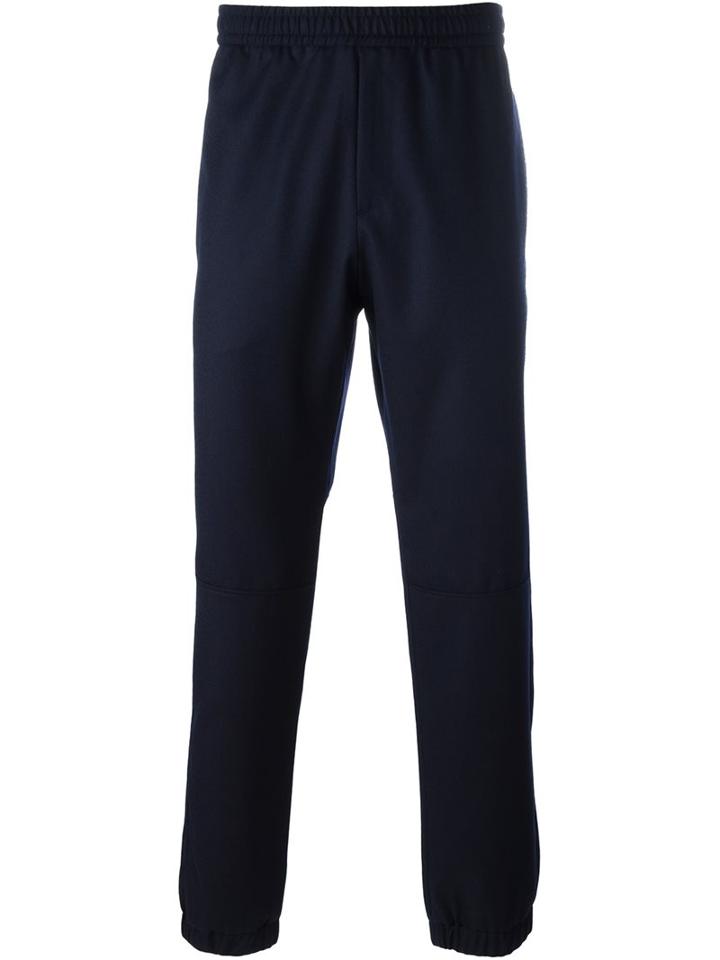 Joseph Panelled Trackpants, Men's, Size: 48, Blue, Cotton/wool