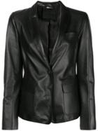 Giorgio Armani Leather Blazer - Black