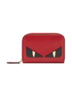Fendi Mini Zip-around Wallet - Red