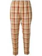 Acne Studios Tapered Plaid Trousers - Yellow