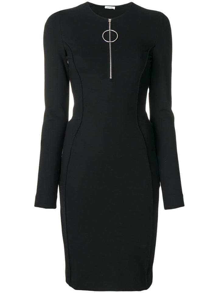 Mugler Zipped Neck Dress - 1999black