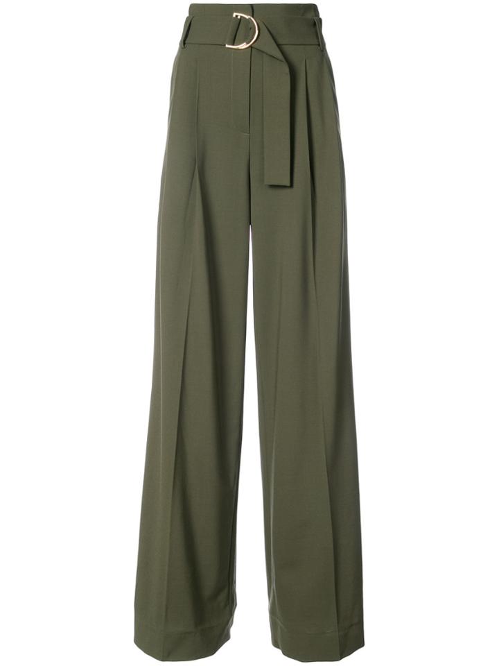 Dvf Diane Von Furstenberg High Waisted Trousers - Green