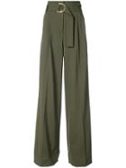 Dvf Diane Von Furstenberg High Waisted Trousers - Green