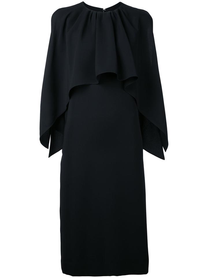 Le Ciel Bleu - Cape Dress - Women - Polyester - 36, Black, Polyester