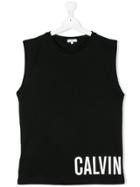 Calvin Klein Kids Teen Logo Print Tank Top - Black