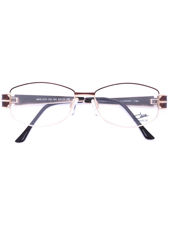 Cazal Enamelled Oval Frame Glasses - Metallic