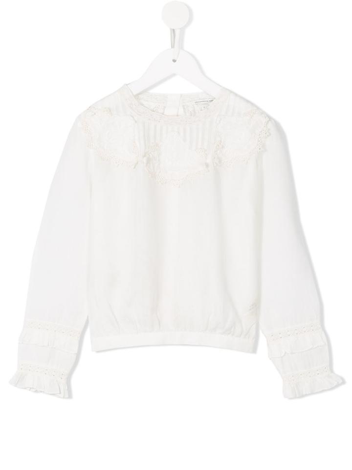 Les Coyotes De Paris Embroidered Sweatshirt, Girl's, Size: 8 Yrs, Nude/neutrals
