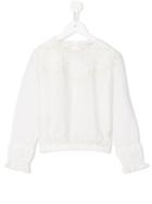 Les Coyotes De Paris Embroidered Sweatshirt, Girl's, Size: 8 Yrs, Nude/neutrals