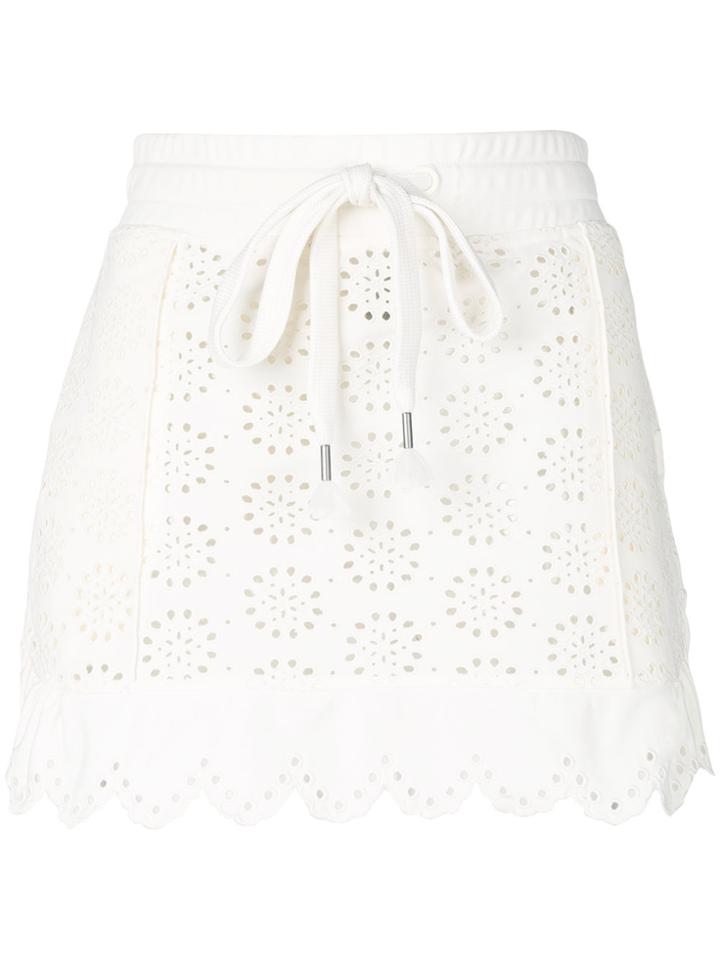 Fenty X Puma Scalloped Drawstring Mini Skirt - White