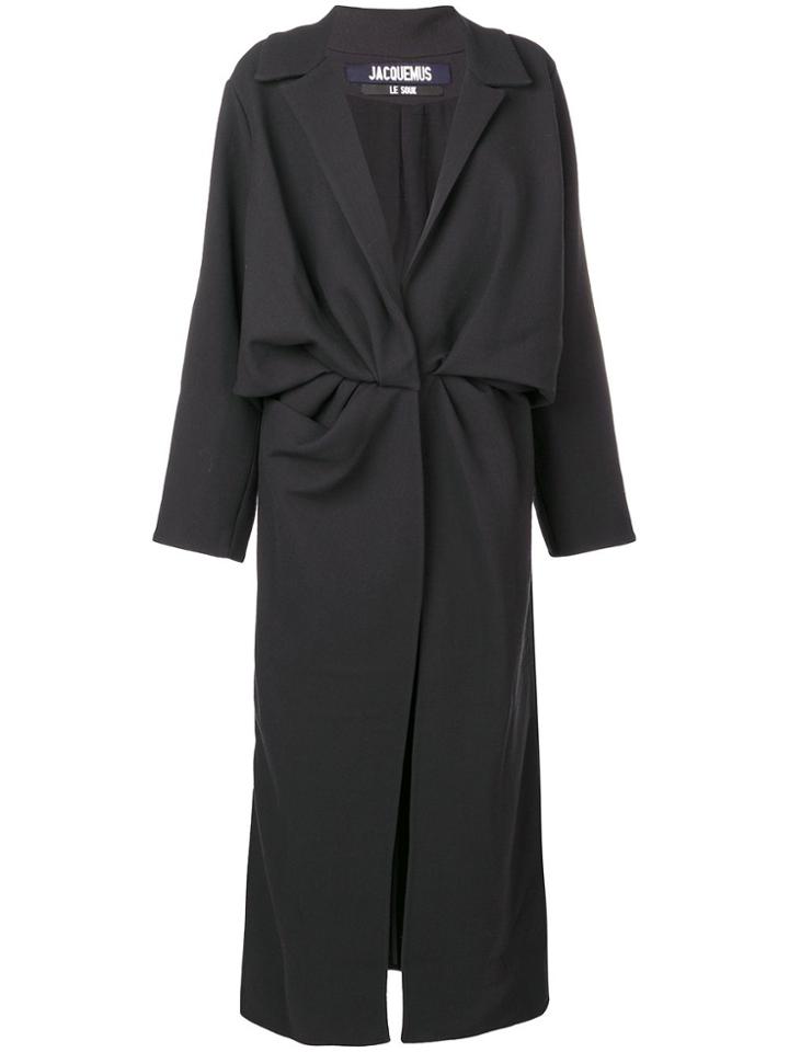 Jacquemus Oversized Loose Coat - Black
