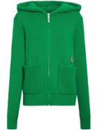 Burberry Embroidered Crest Hooded Top - Green
