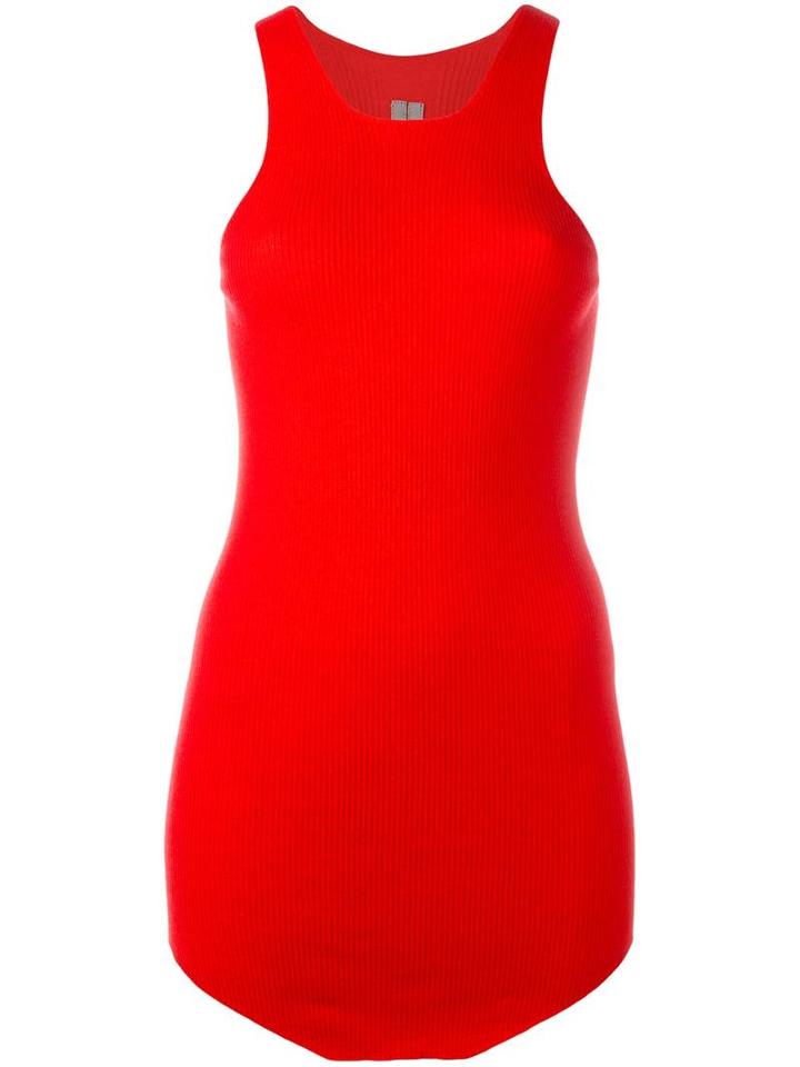 Rick Owens Curved Hem Tank Top, Women's, Size: Medium, Virgin Wool