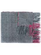 N.peal Cashmere Check Scarf, Women's, Grey, Cashmere