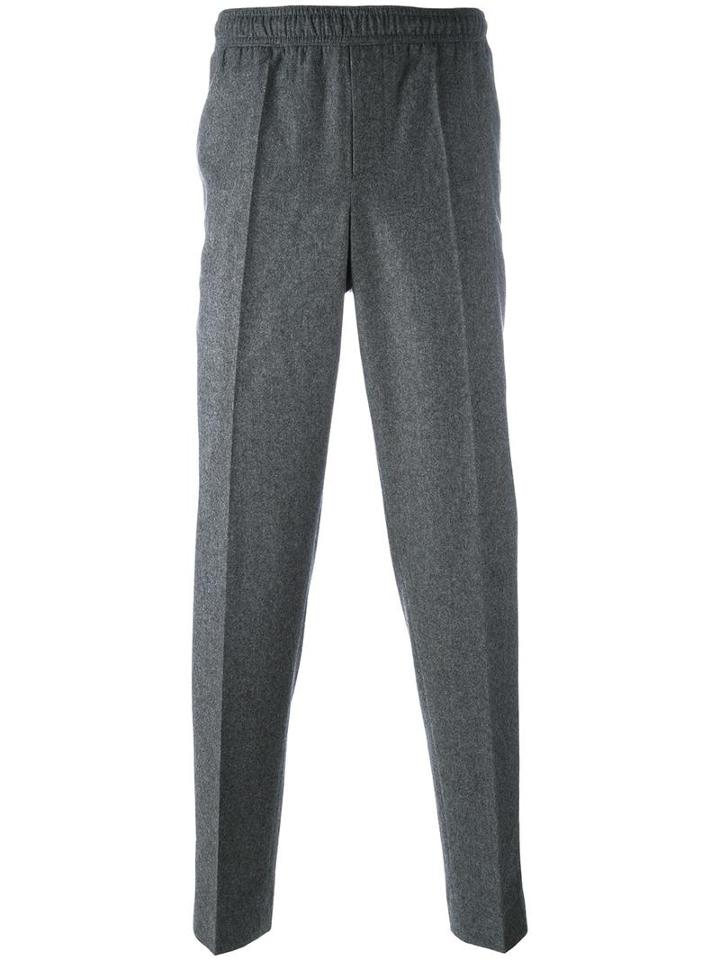 Carven Elasticated Chinos, Men's, Size: 44, Grey, Cotton/wool