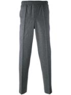 Carven Elasticated Chinos, Men's, Size: 44, Grey, Cotton/wool