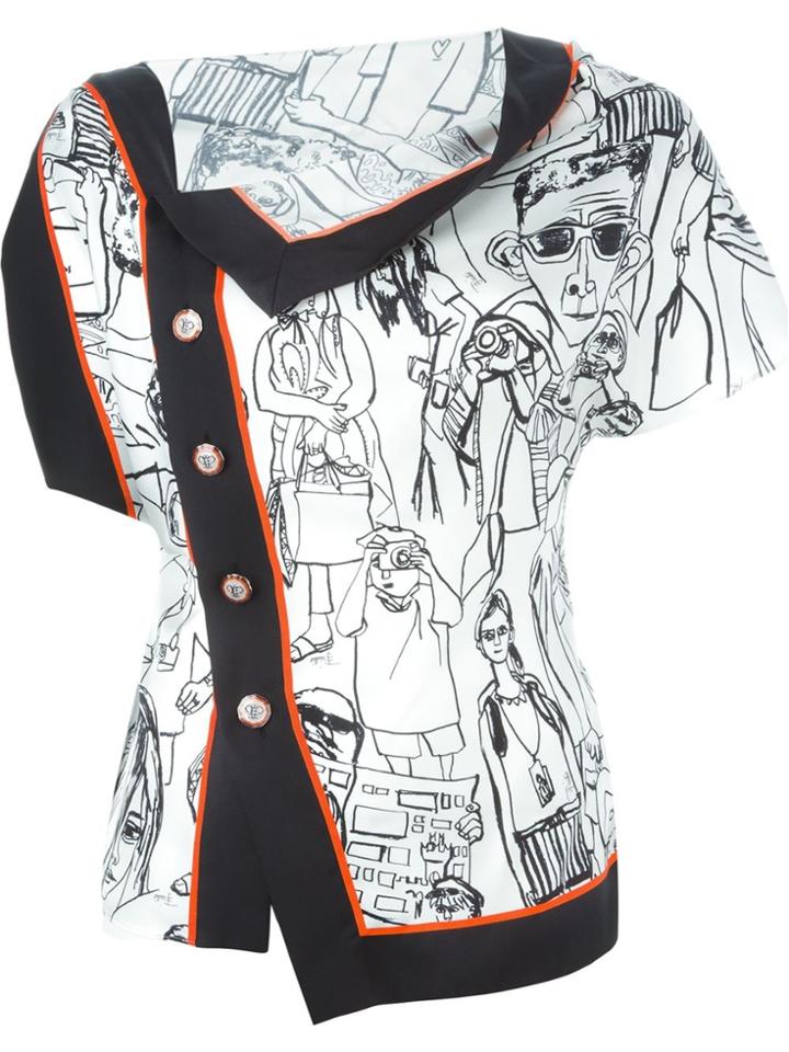 Emilio Pucci Illustration Print Shirt - White