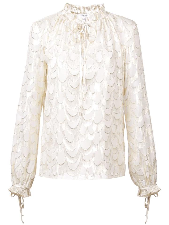 Milly Scale Print Blouse - Ecru