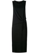 Theory - Knotted Shift Dress - Women - Cotton - S, Black, Cotton