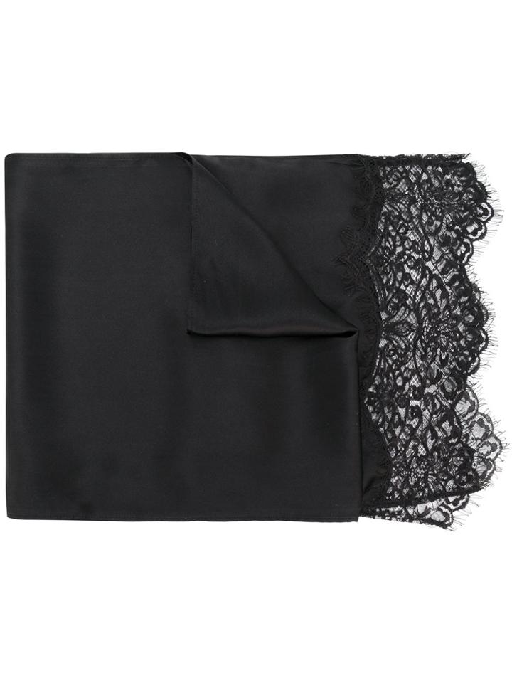 Faith Connexion Scalloped Lace Edge Scarf - Black