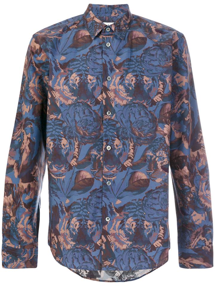 Paul & Joe Tiger Print Shirt - Blue