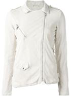 Giorgio Brato Biker Jacket, Women's, Size: 44, Nude/neutrals, Leather/cotton/nylon