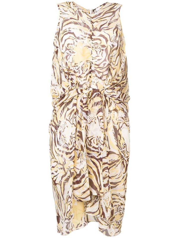 See By Chloé Tiger Print Dress - Yellow