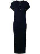 N.peal Ribbed Maxi Sweater Dress - Blue