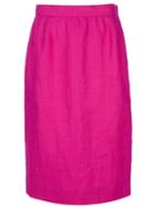 Yves Saint Laurent Vintage Pencil Skirt, Women's, Size: 42, Pink/purple