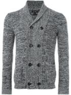 Armani Jeans Shawl Collar Cardigan, Men's, Size: Medium, Blue, Cotton/polyamide