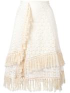 See By Chloé Crochet Layered Skirt - Nude & Neutrals