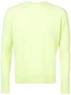 The Elder Statesman Simple Crew Neck Sweater - Yellow & Orange
