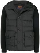 Woolrich Knitted Sleeve Padded Coat - Black