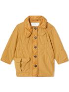 Burberry Kids Teen Military Quilted Cotton Coat - Yellow