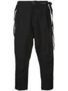 Iise Strap Belt Logo Trousers - Black