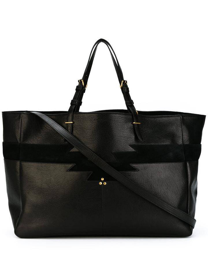 Jérôme Dreyfuss Maurice Tote, Women's, Black, Cotton/goat Skin/calf Suede