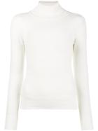 Joostricot White Roll Neck Knitted Sweater